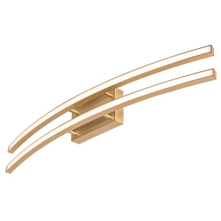 Afx Harper 36'' LED Vanity - Satin Brass Finish HPRV3605LAJUDSB